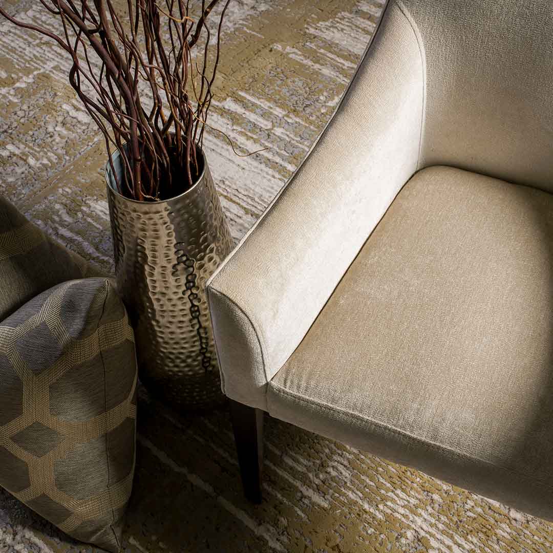 Tapete Decorativo Nela 1019C Dorado – Abstracto · Interior