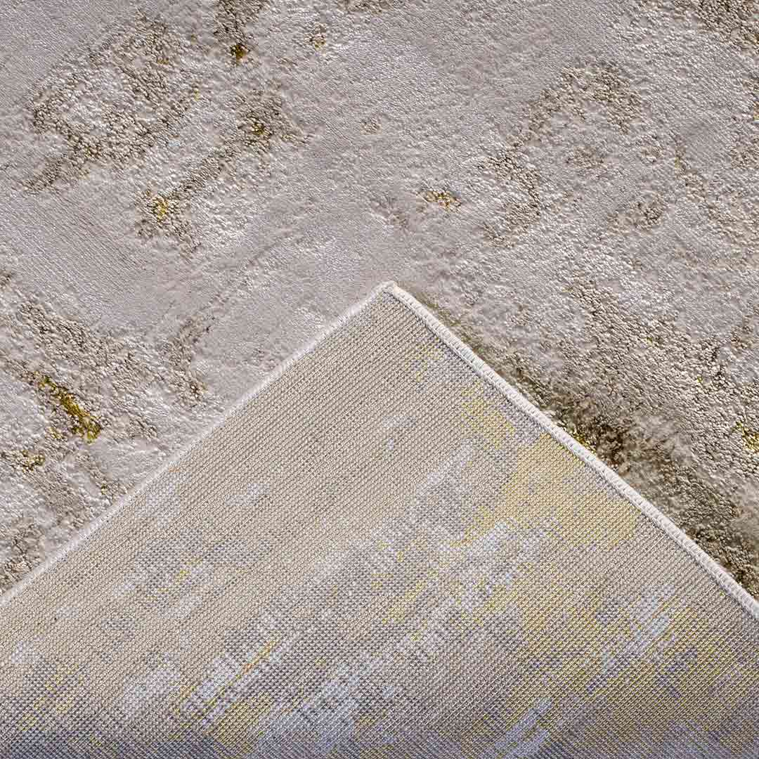 Tapete Decorativo Nela 1001C Dorado / Plata – Abstracto · Interior