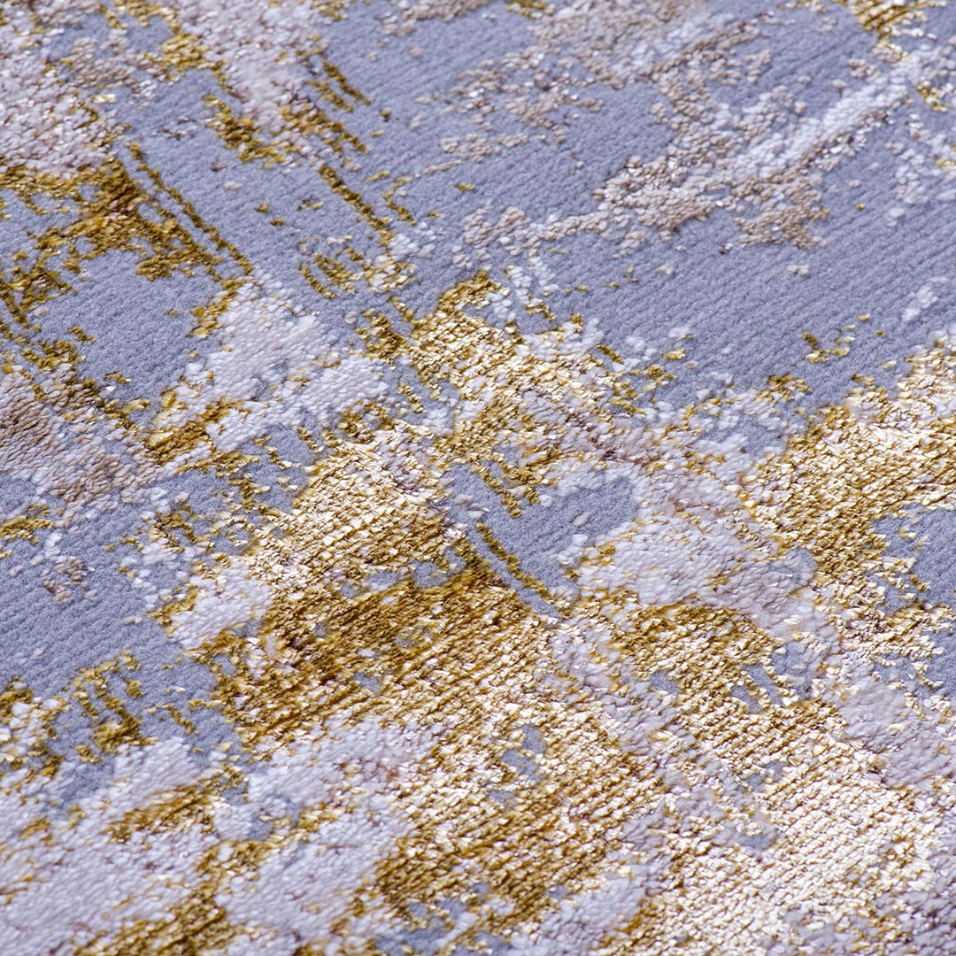 Tapete Decorativo Nela 1001C Dorado / Plata – Abstracto · Interior