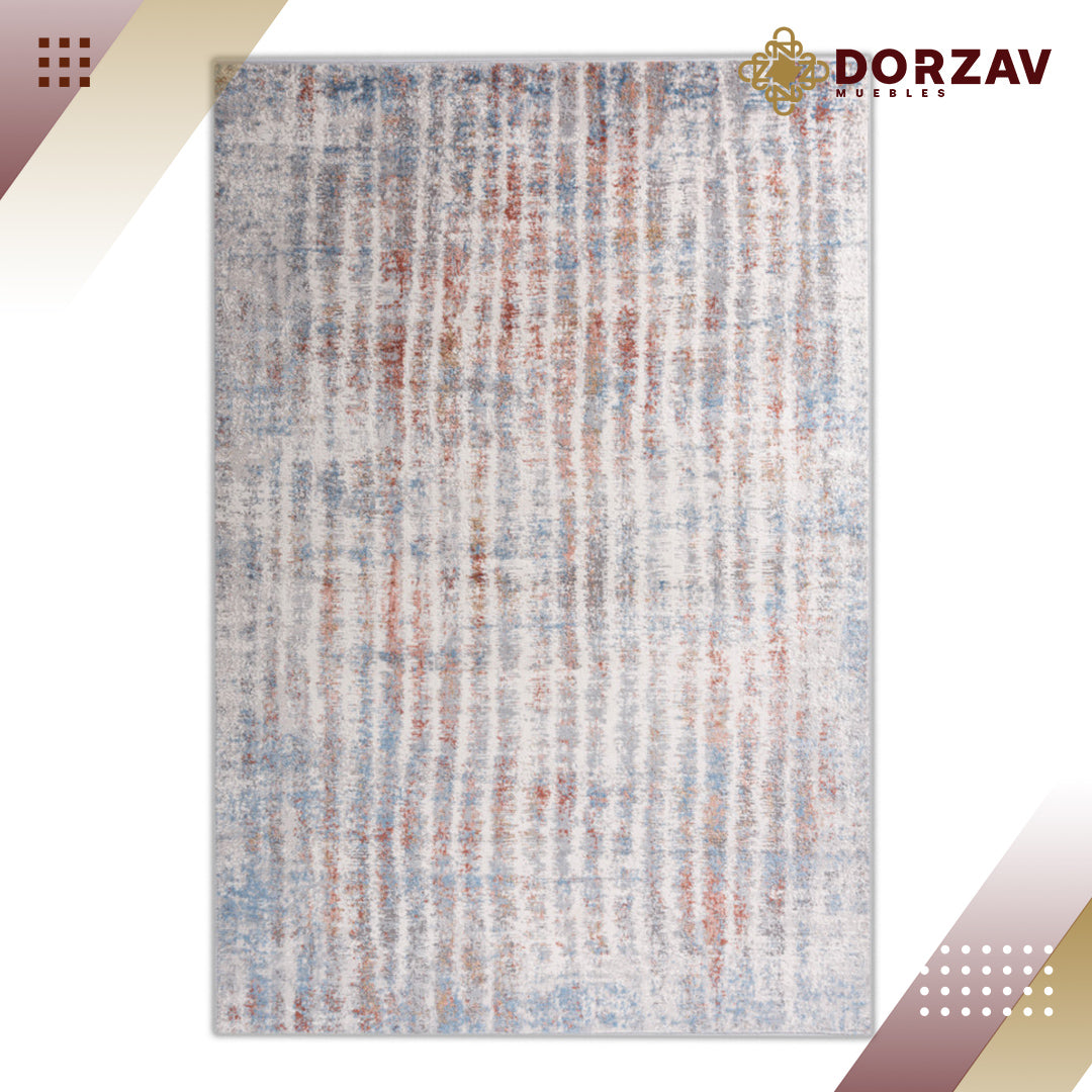 Tapete Decorativo Nida U2015 Azul / Crema – Abstracto · Interior