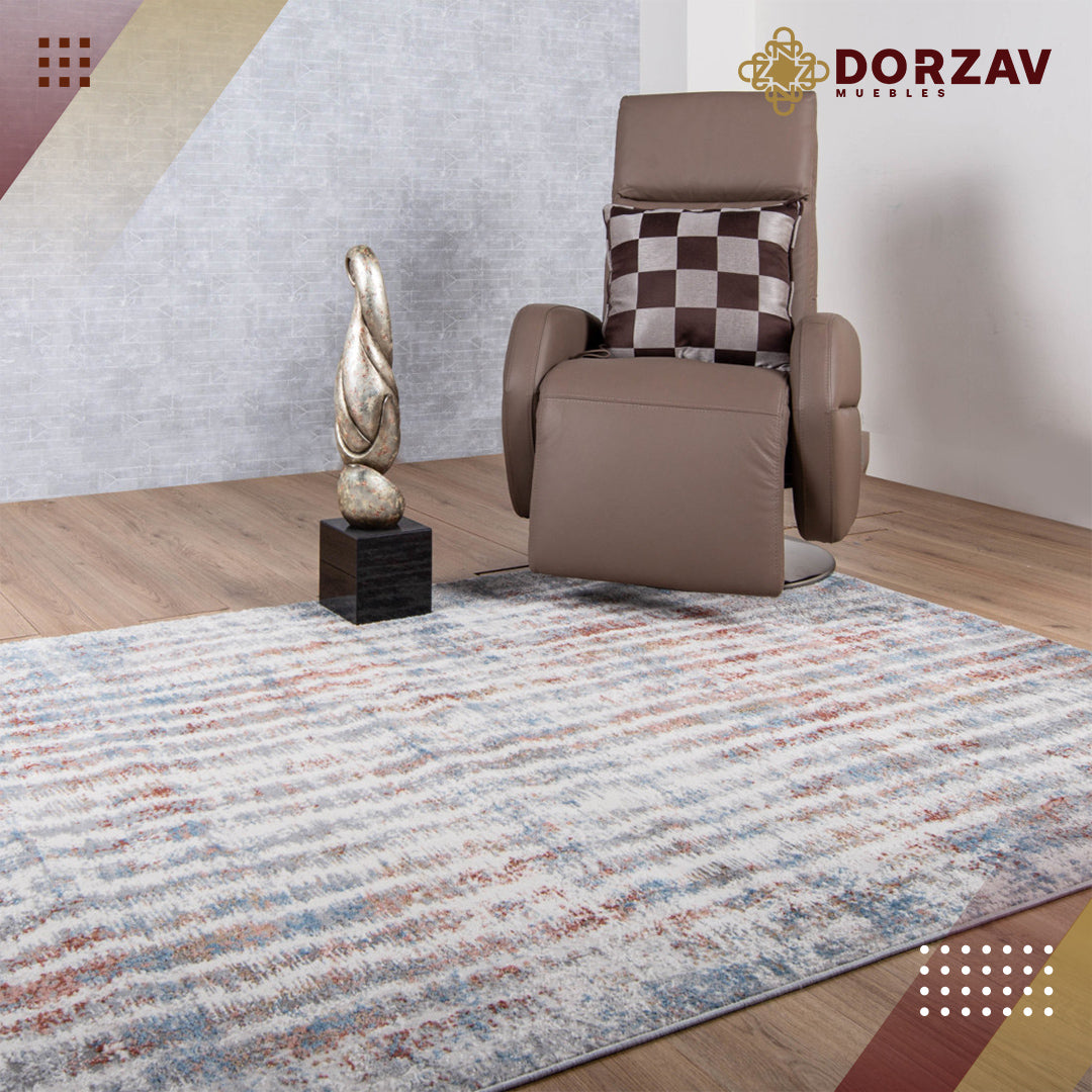 Tapete Decorativo Nida U2015 Azul / Crema – Abstracto · Interior
