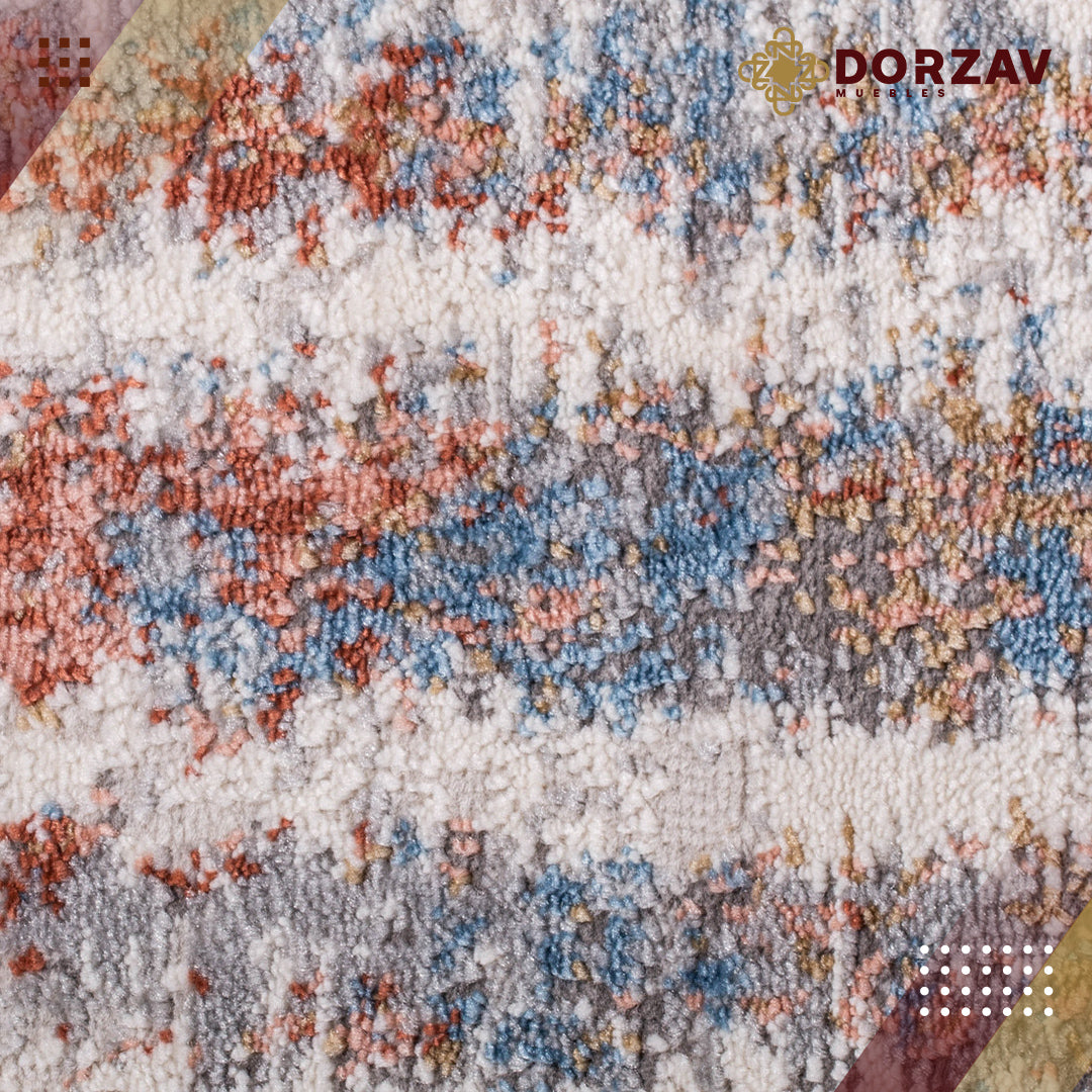 Tapete Decorativo Nida U2015 Azul / Crema – Abstracto · Interior
