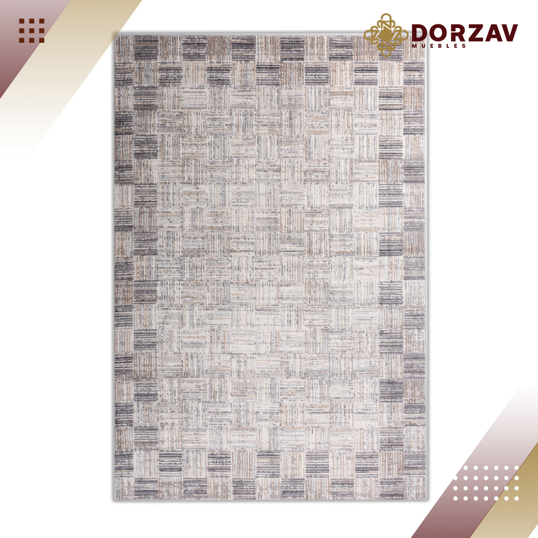 Tapete Decorativo Nida U2016 Gris / Gris – Geométrico · Interior