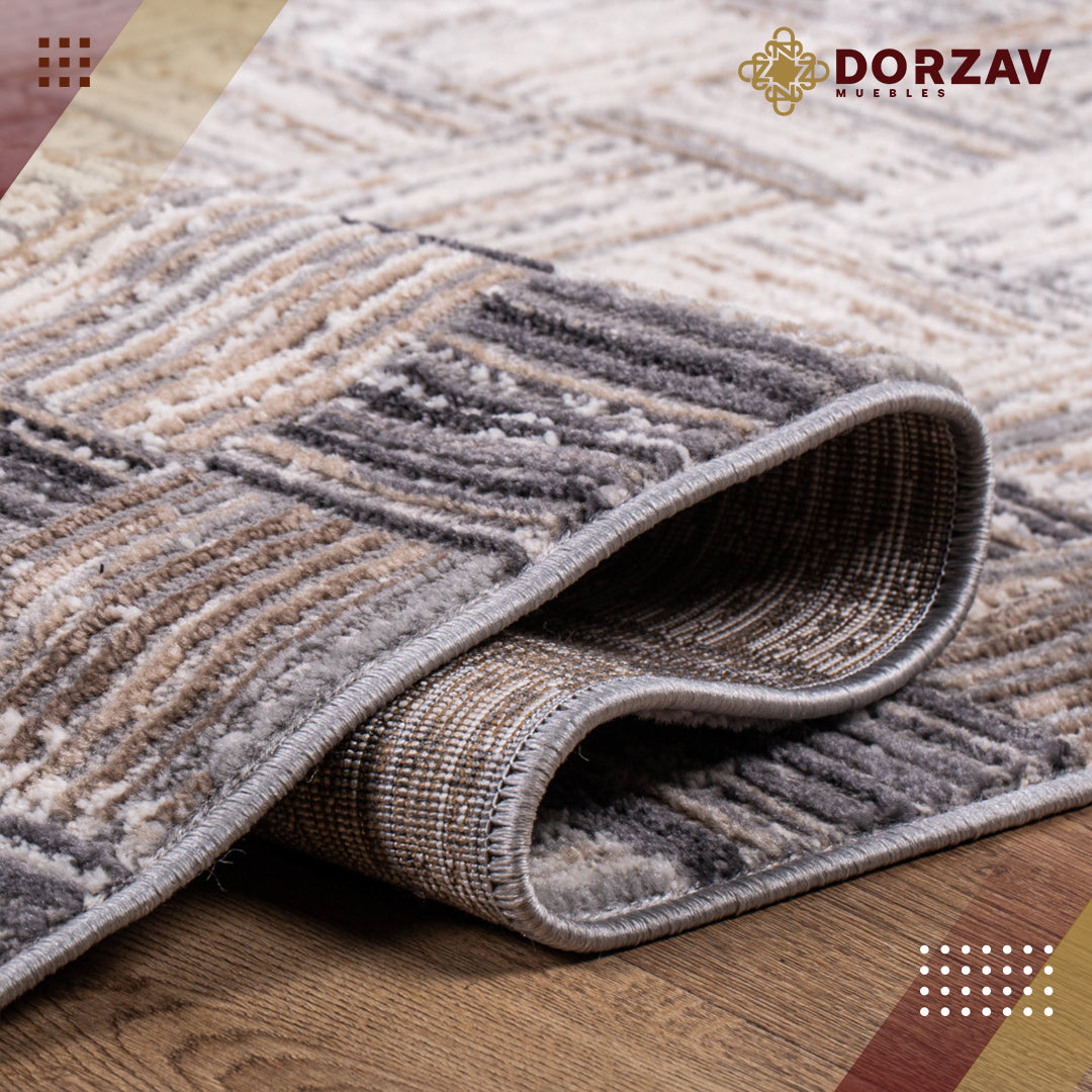 Tapete Decorativo Nida U2016 Gris / Gris – Geométrico · Interior