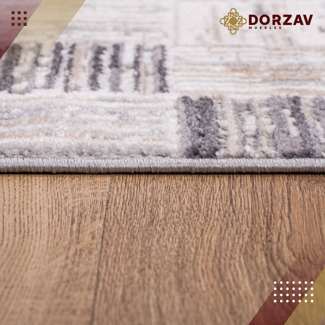 Tapete Decorativo Nida U2016 Gris / Gris – Geométrico · Interior