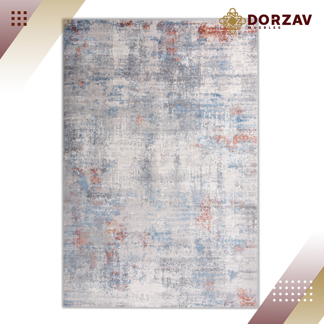 Tapete Decorativo Nida U2031 Azul / Crema – Abstracto · Interior