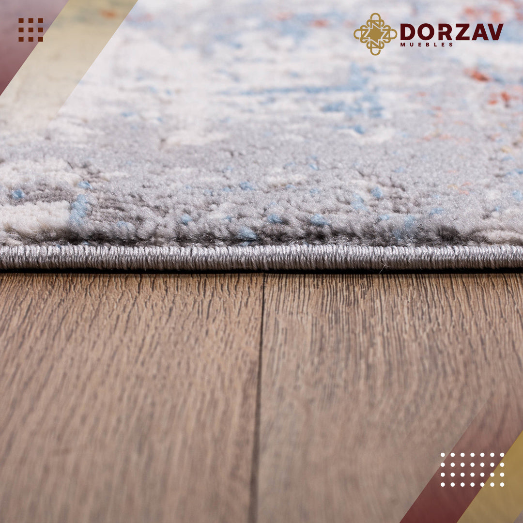 Tapete Decorativo Nida U2031 Azul / Crema – Abstracto · Interior