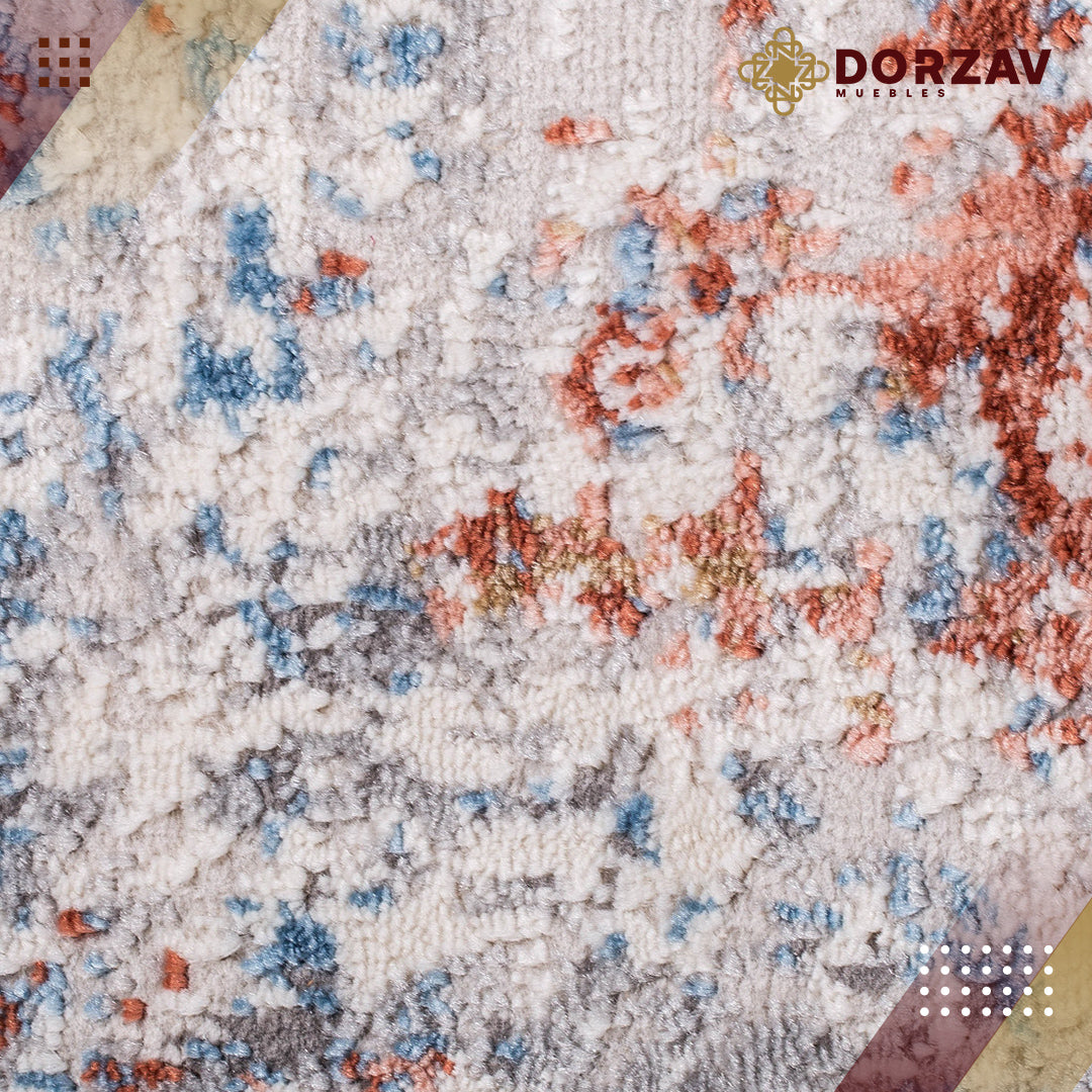 Tapete Decorativo Nida U2031 Azul / Crema – Abstracto · Interior