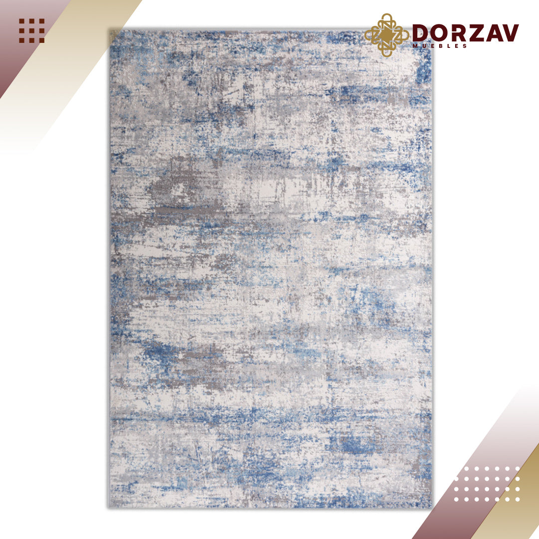 Tapete Decorativo Nida U2010 Azul / Crema – Abstracto · Interior