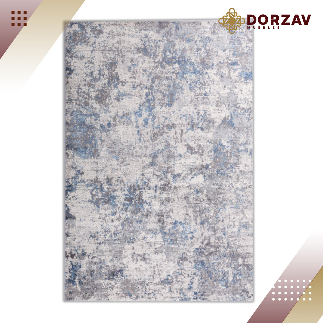 Tapete Decorativo Nida U2011 Azul / Crema – Abstracto · Interior