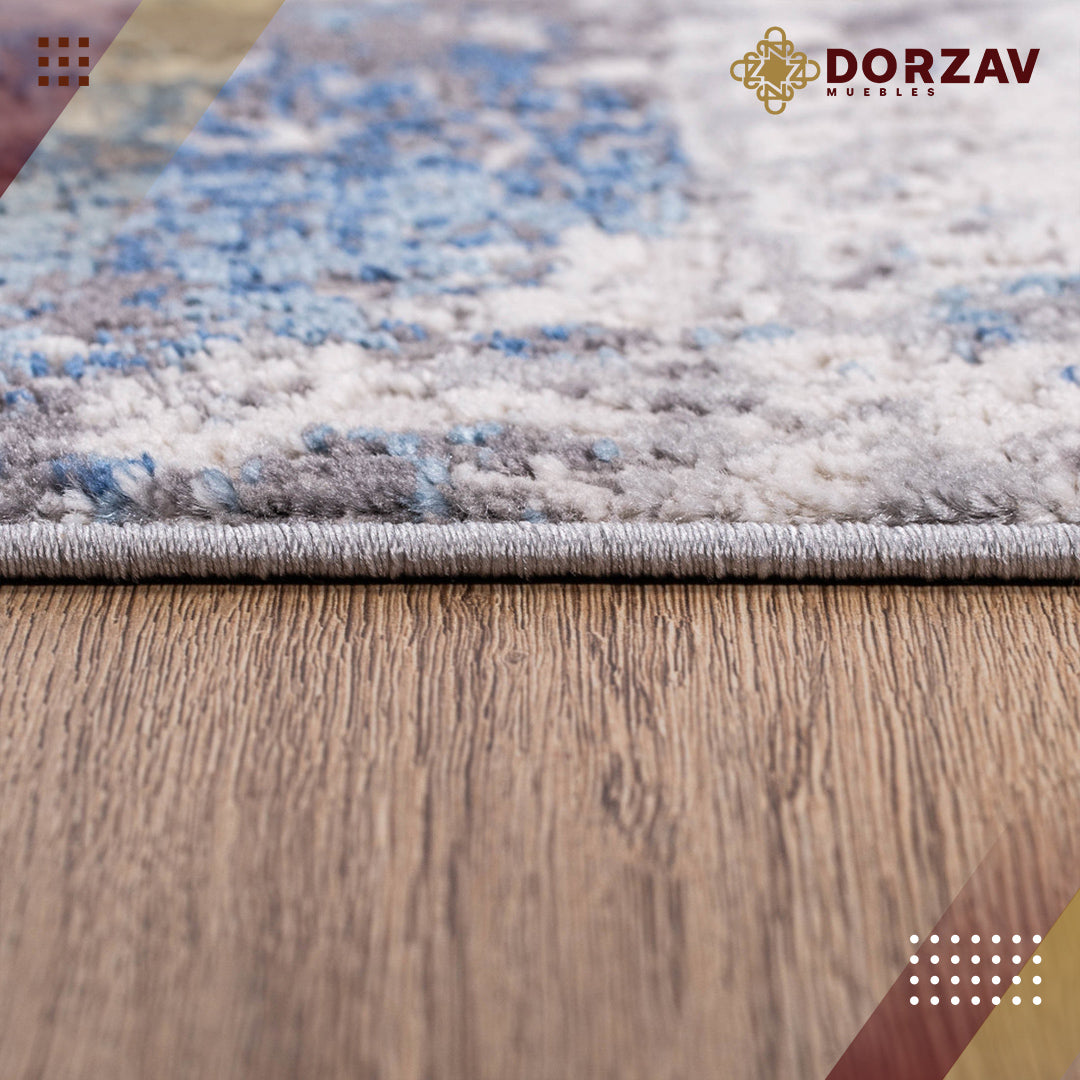 Tapete Decorativo Nida U2011 Azul / Crema – Abstracto · Interior