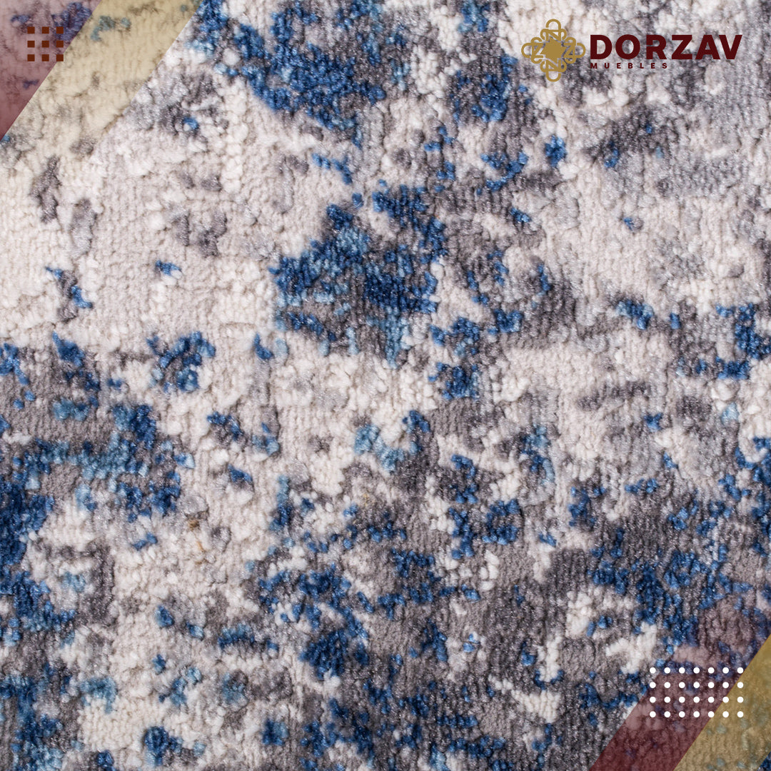 Tapete Decorativo Nida U2011 Azul / Crema – Abstracto · Interior
