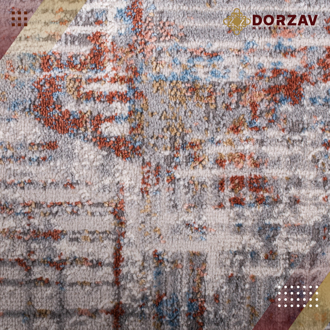 Tapete Decorativo Nida U2014 Azul / Crema – Abstracto · Interior
