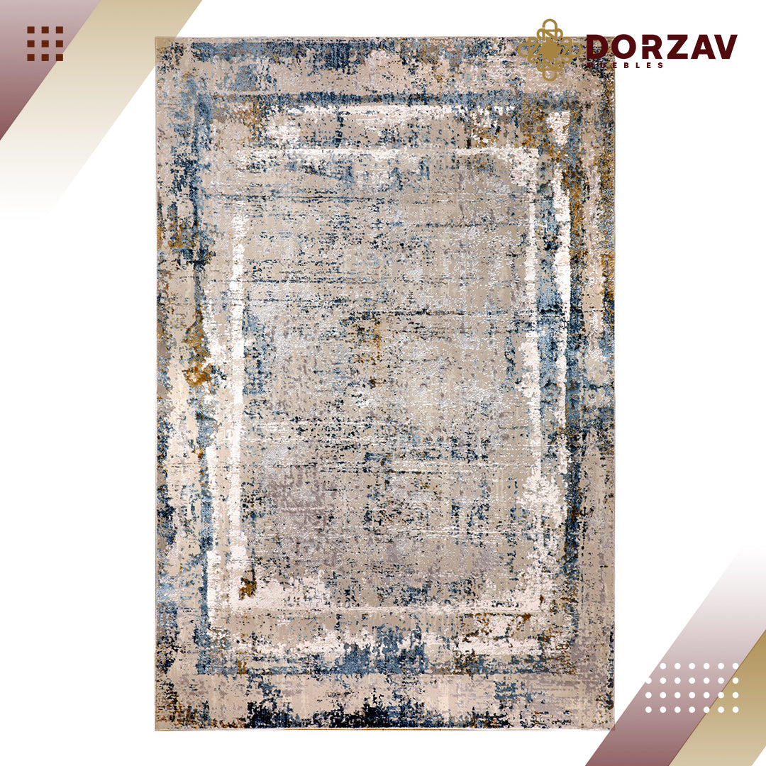 Tapete Decorativo Rennes U2001 Azul / Crema – Abstracto · Interior