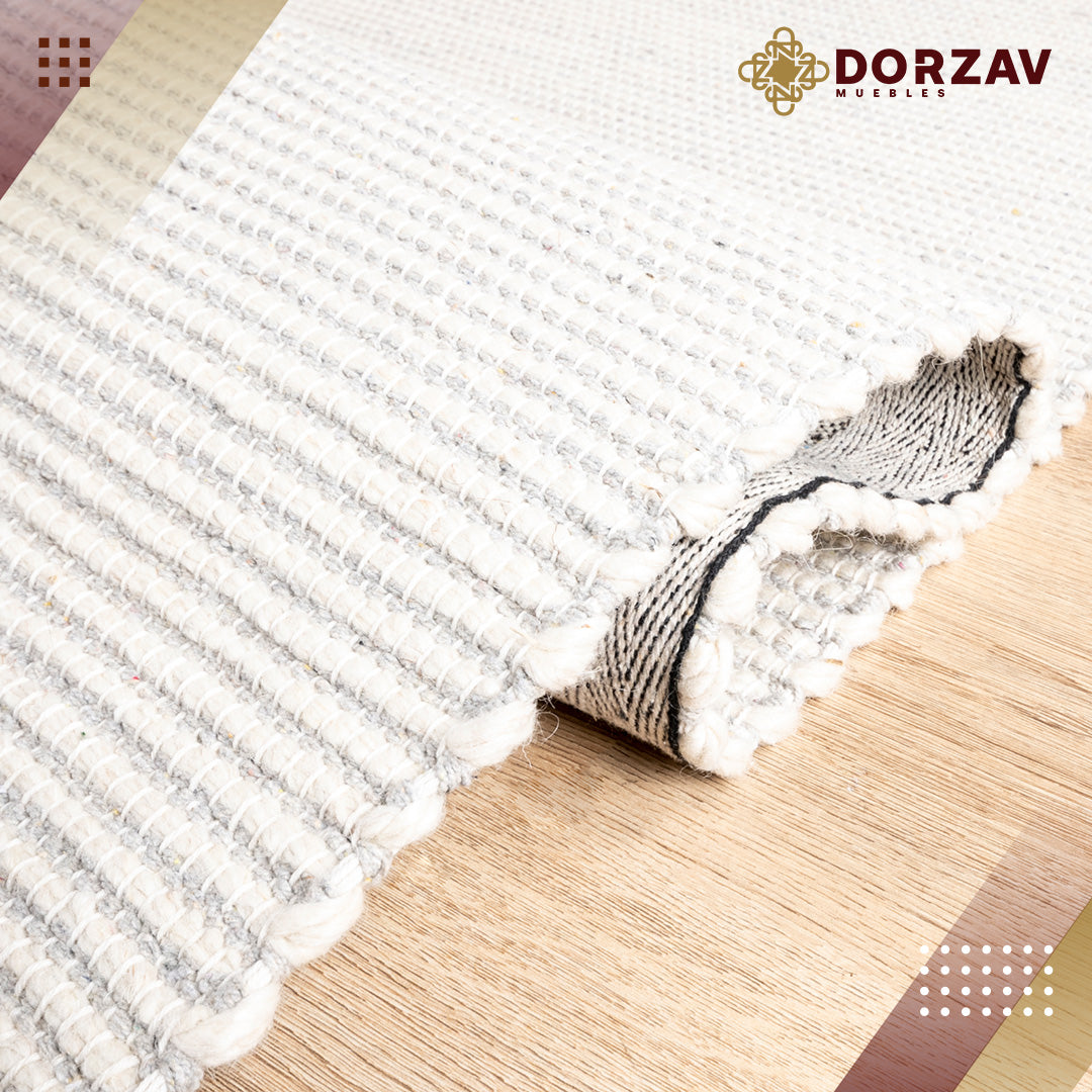 Tapete Decorativo Saira D1004 Marfil / Plata – Natural · Interior