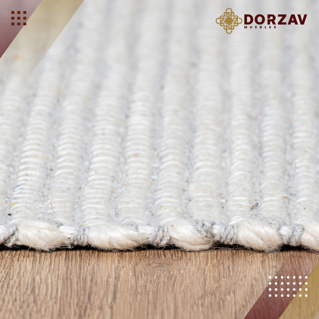 Tapete Decorativo Saira D1004 Marfil / Plata – Natural · Interior