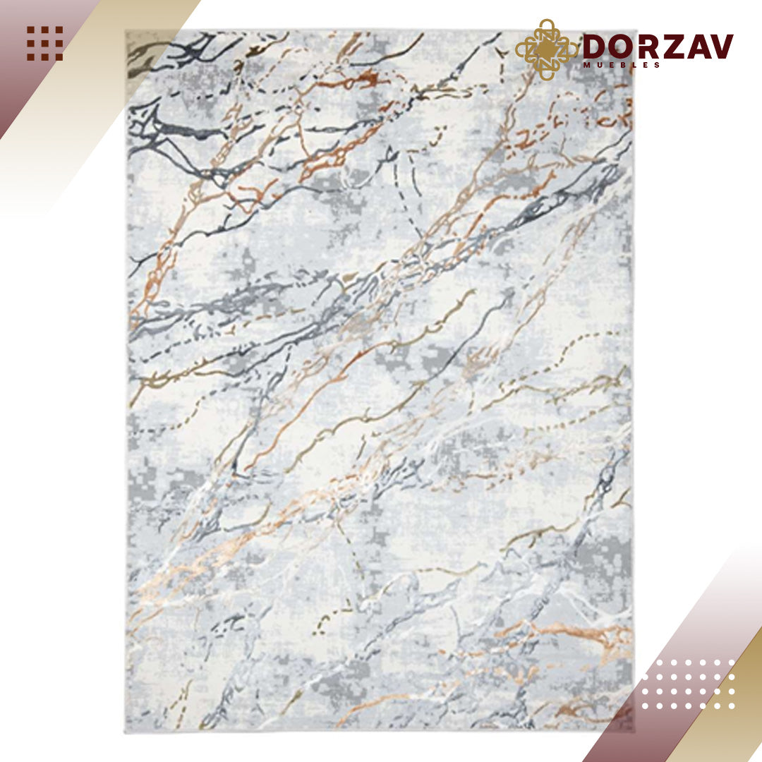 Tapete Decorativo Salim T4046 Gris / Oro – Abstracto · Interior