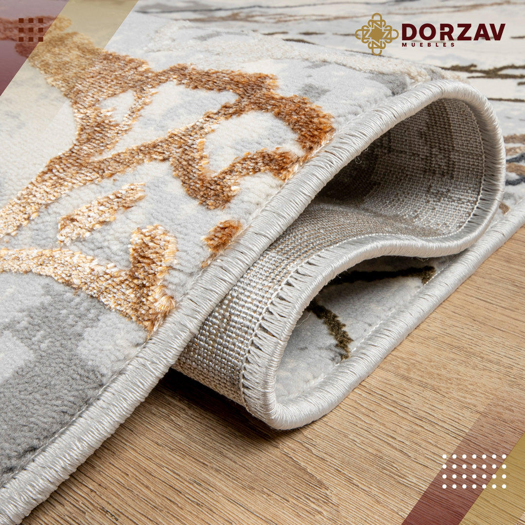 Tapete Decorativo Salim T4046 Gris / Oro – Abstracto · Interior