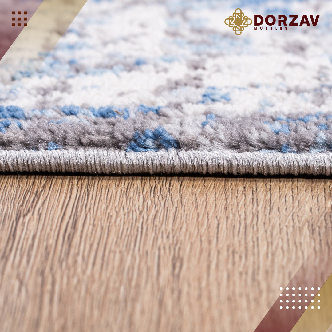 Tapete Decorativo Samara U2023 Azul / Crema – Abstracto · Interior