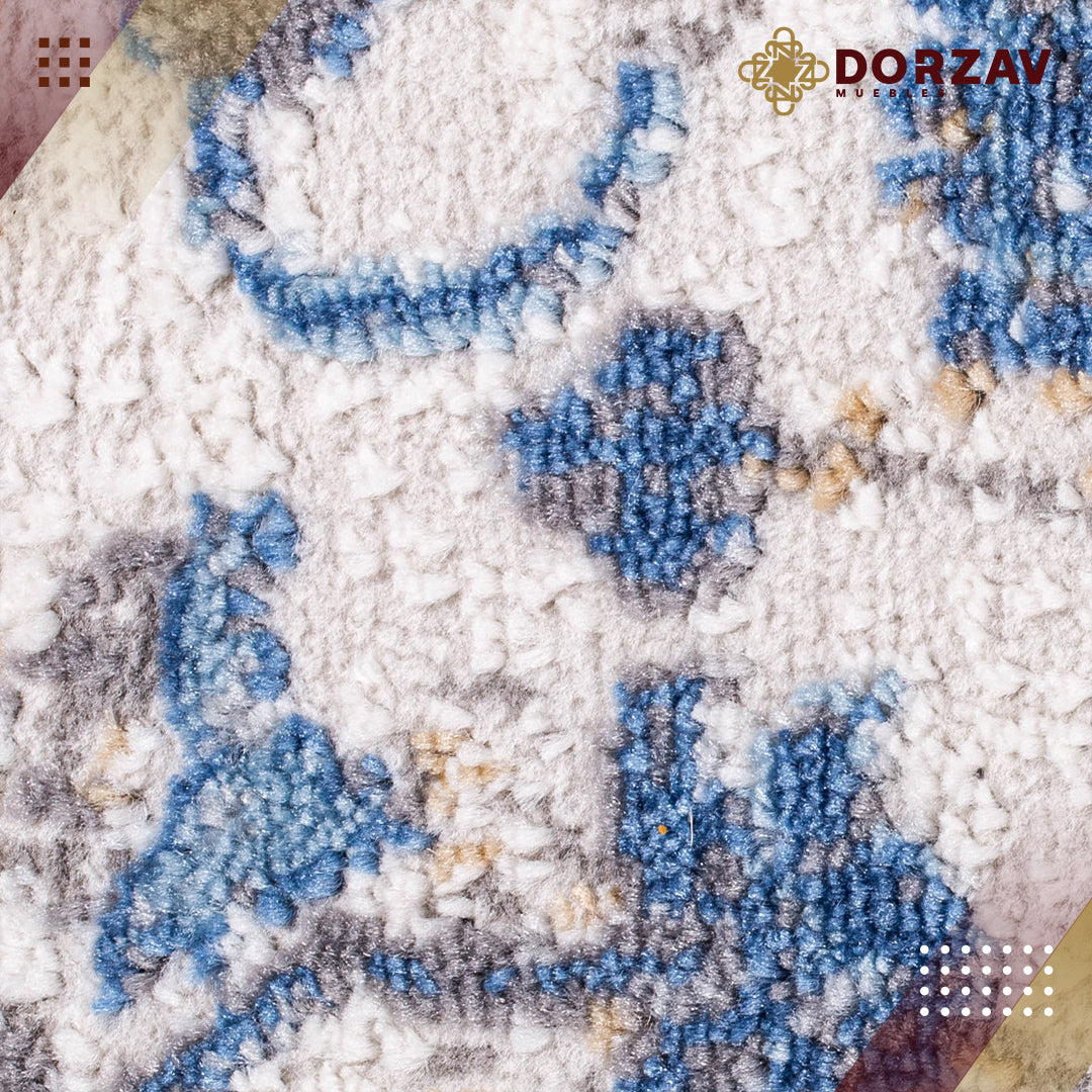 Tapete Decorativo Samara U2026 Azul / Crema – Clásico · Interior