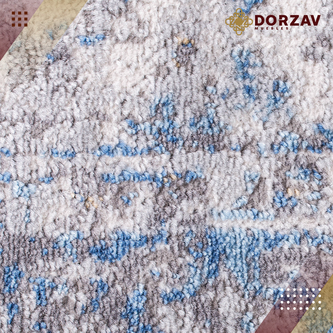 Tapete Decorativo Samara U2027 Azul / Crema – Clásico · Interior