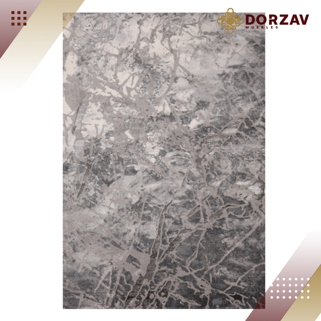 Tapete Decorativo Samira U5003 Gris / Plata – Abstracto · Interior