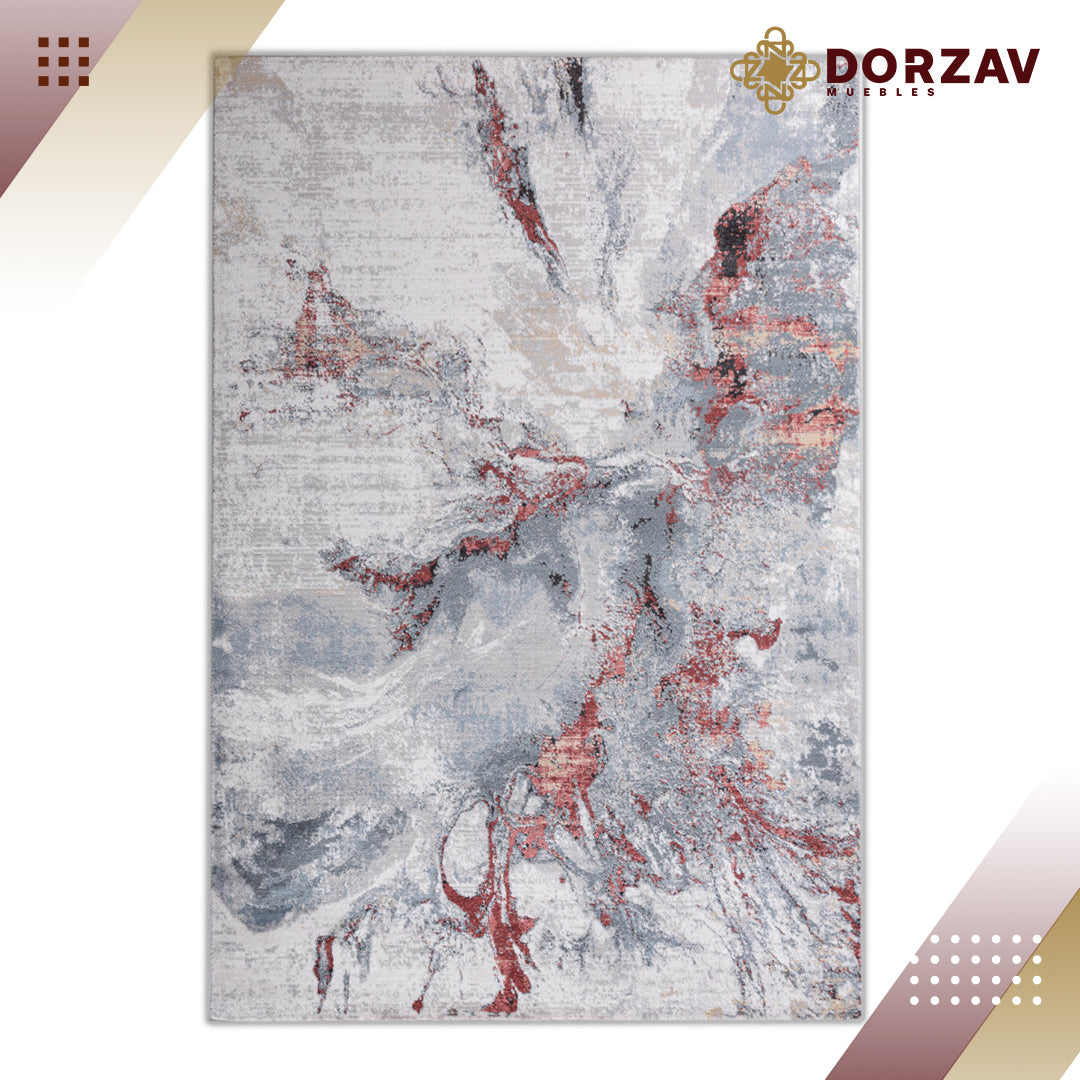 Tapete Decorativo Savona U3001 Gris / Azul – Abstracto · Interior