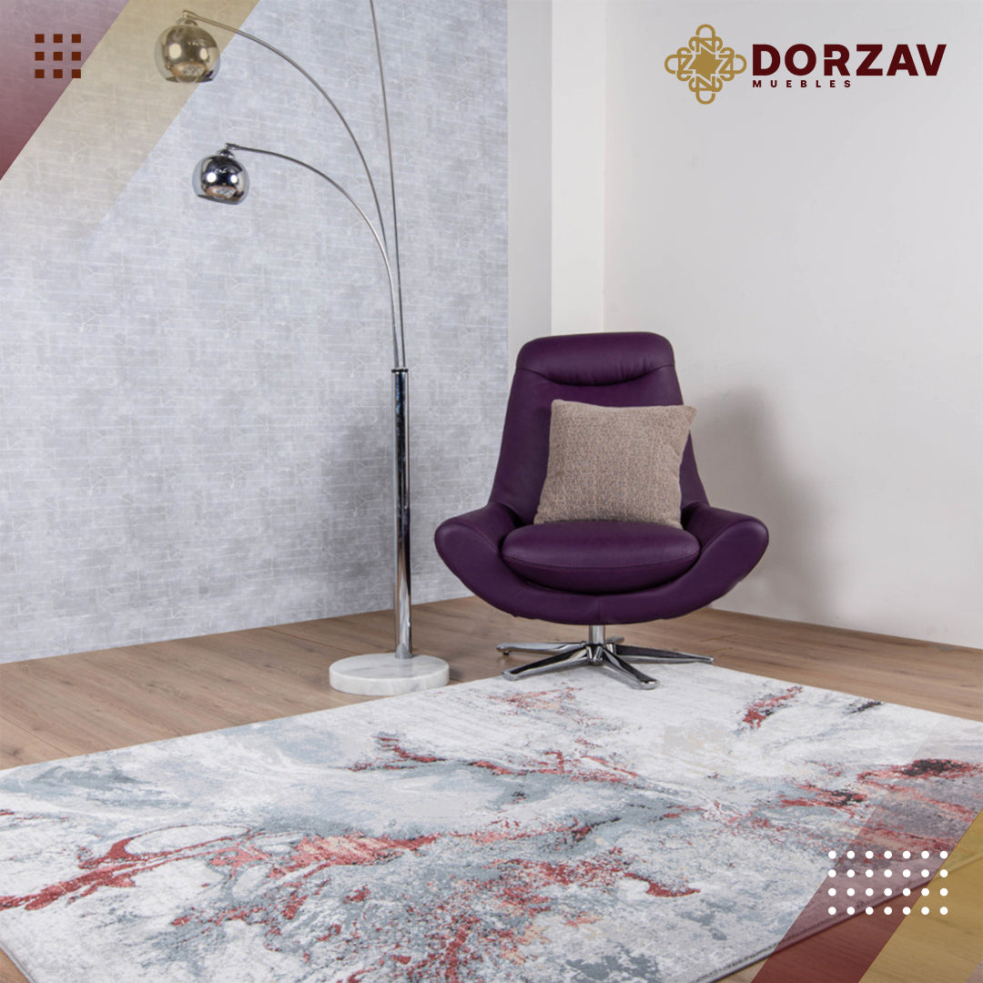 Tapete Decorativo Savona U3001 Gris / Azul – Abstracto · Interior