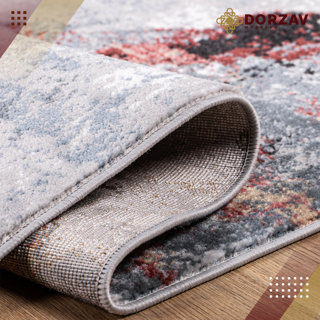 Tapete Decorativo Savona U3001 Gris / Azul – Abstracto · Interior
