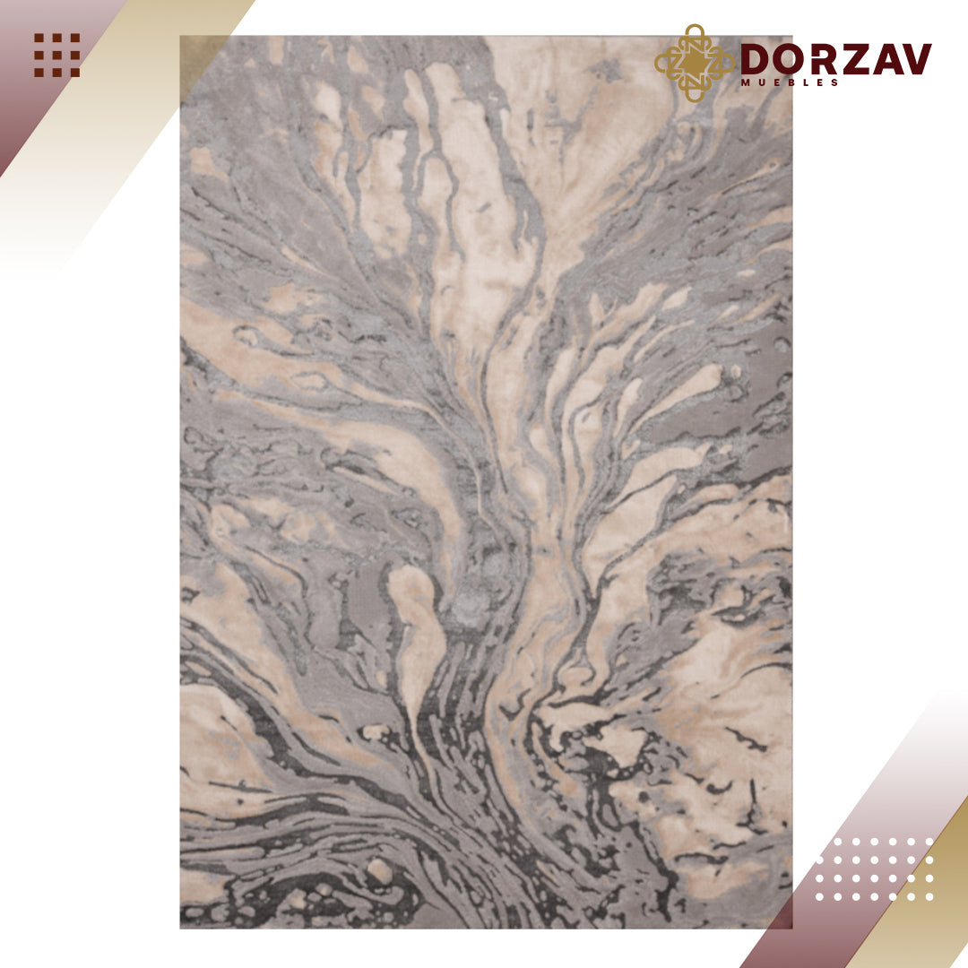 Tapete Decorativo Samira U5008 Gris / Plata – Abstracto · Interior