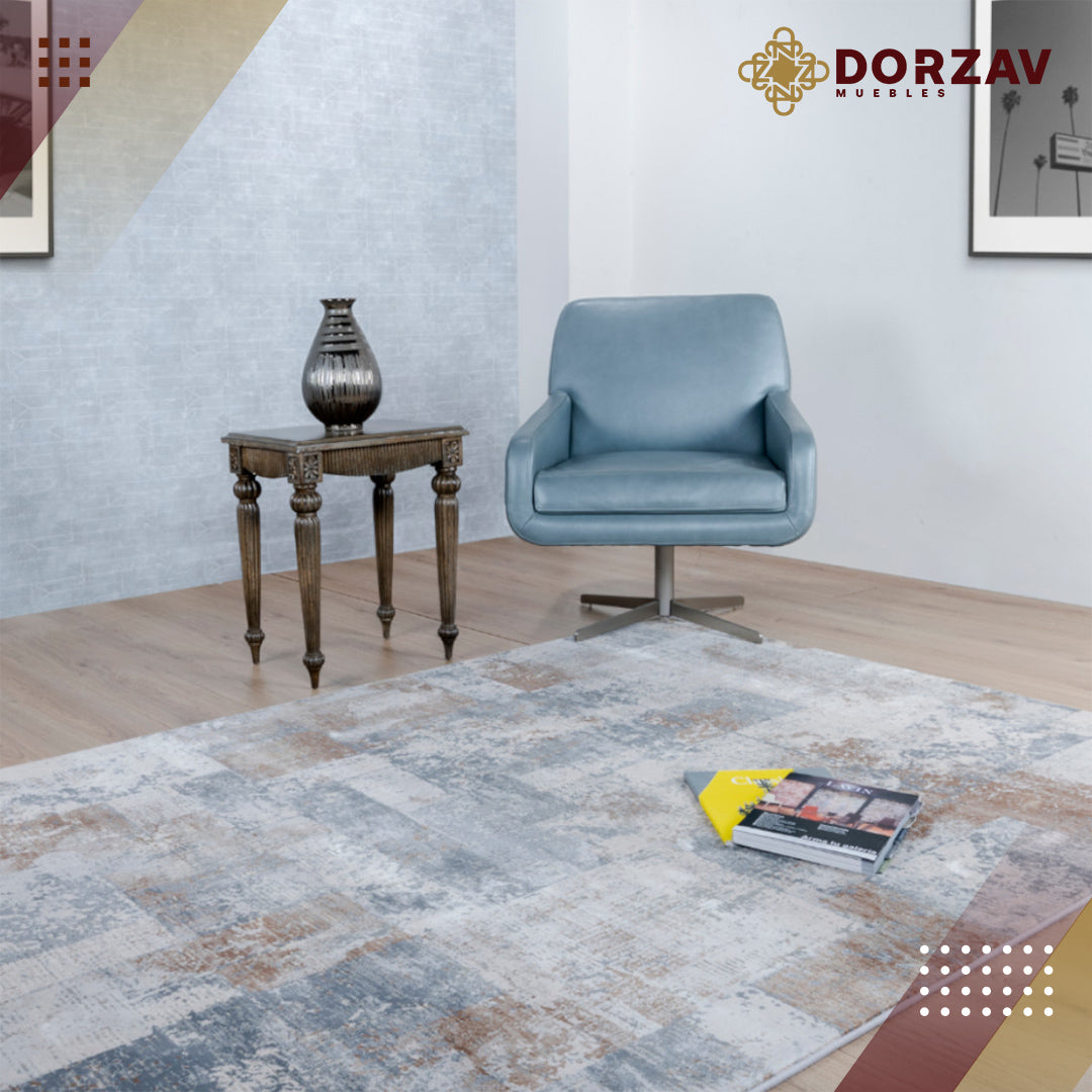 Tapete Decorativo Saray U4003 Gris / Oro – Abstracto · Interior