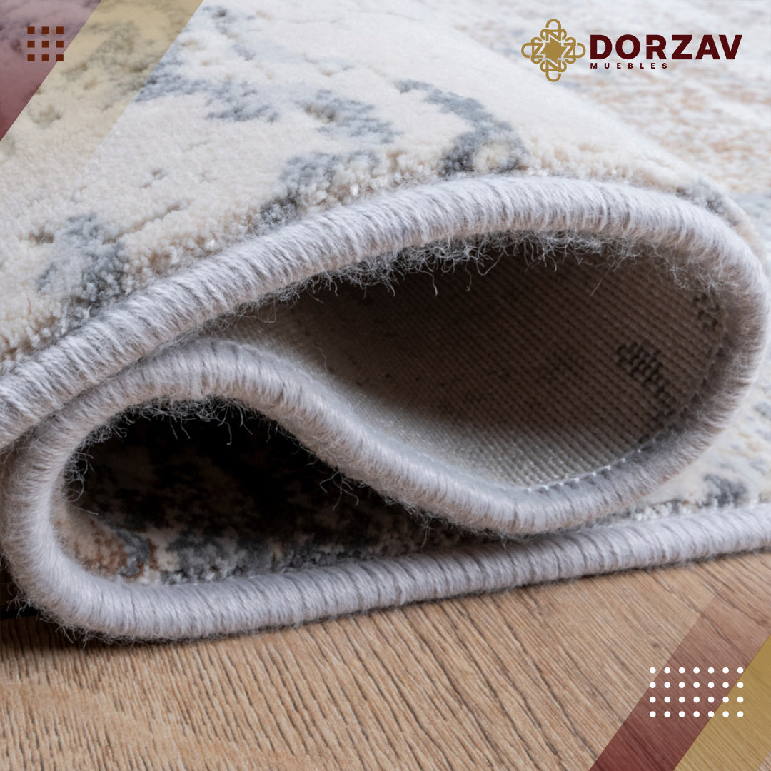 Tapete Decorativo Saray U4003 Gris / Oro – Abstracto · Interior