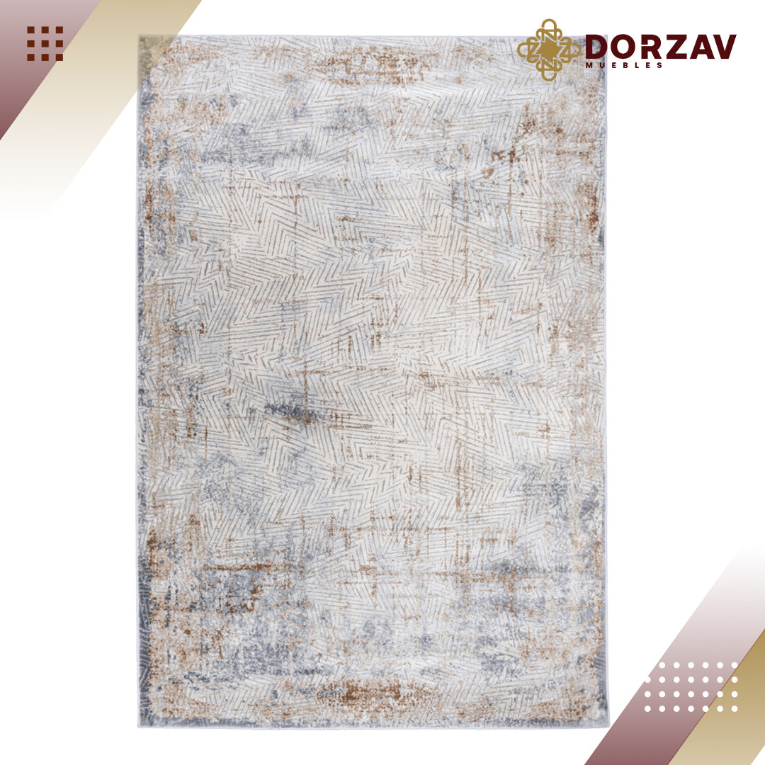 Tapete Decorativo Saray U4004 Gris / Oro – Abstracto · Interior