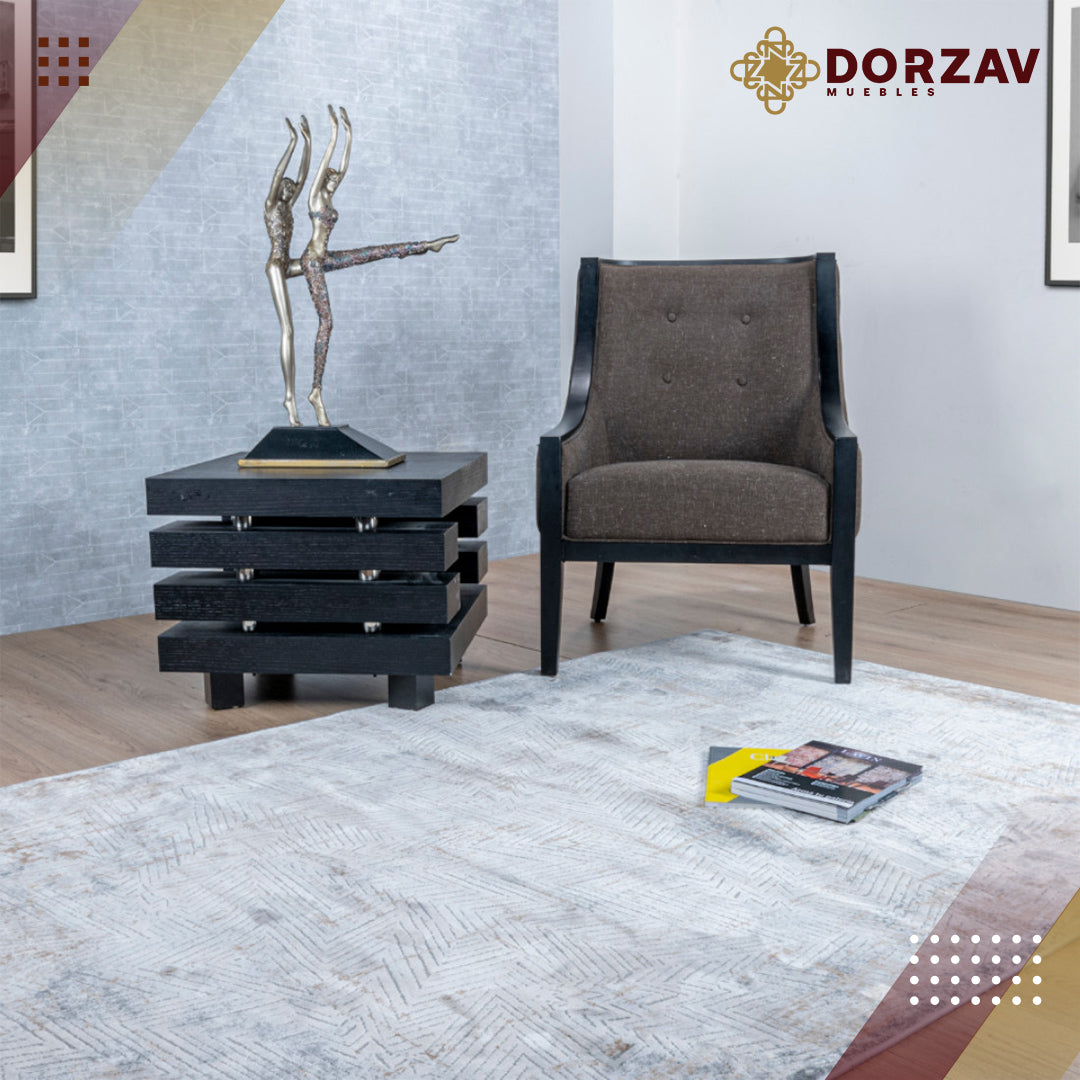 Tapete Decorativo Saray U4004 Gris / Oro – Abstracto · Interior