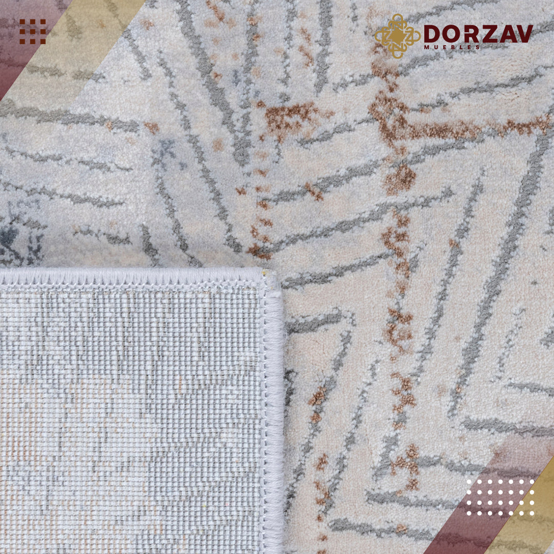 Tapete Decorativo Saray U4004 Gris / Oro – Abstracto · Interior