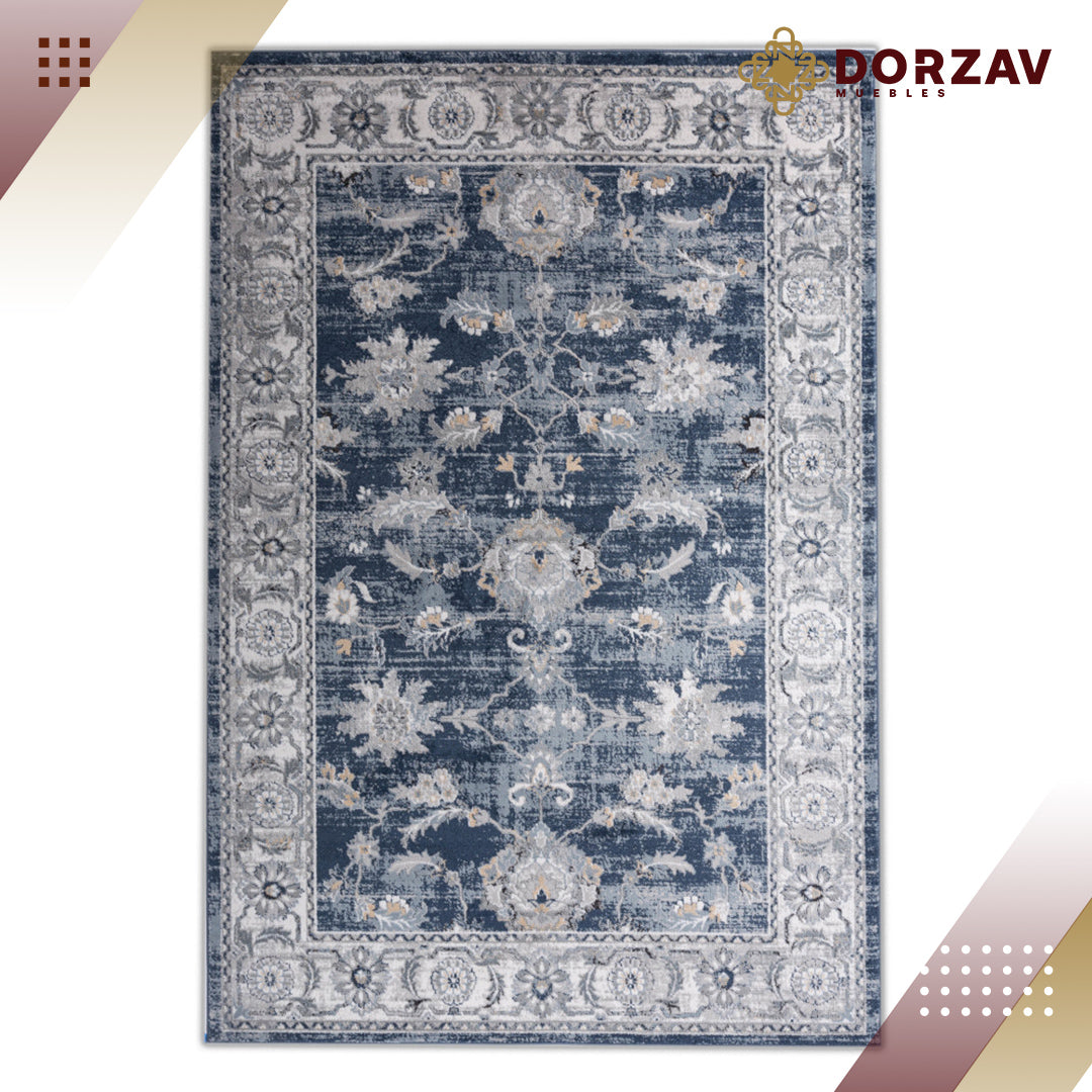 Tapete Decorativo Savona U3003 Gris / Azul – Clásico · Interior