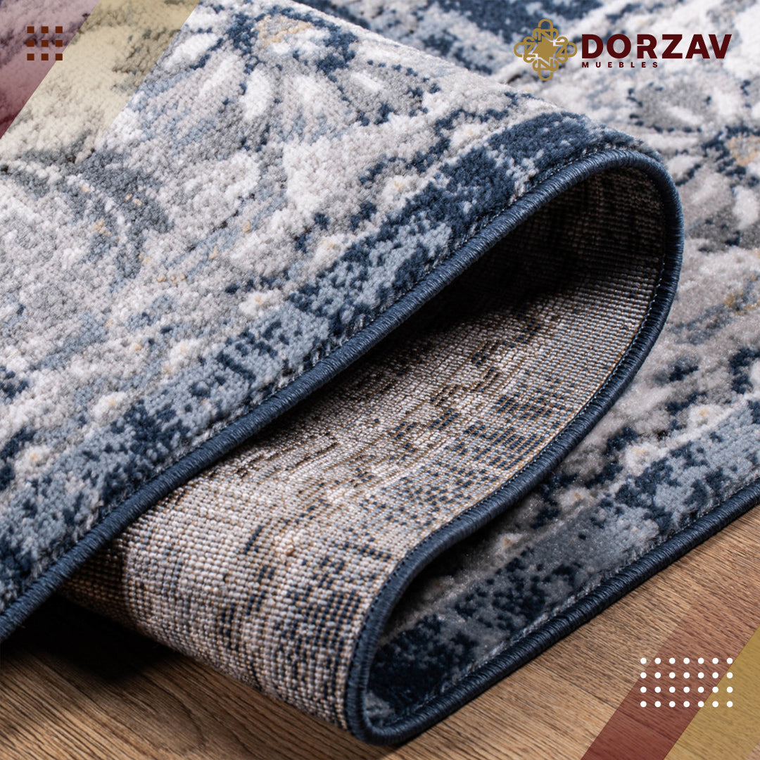 Tapete Decorativo Savona U3003 Gris / Azul – Clásico · Interior
