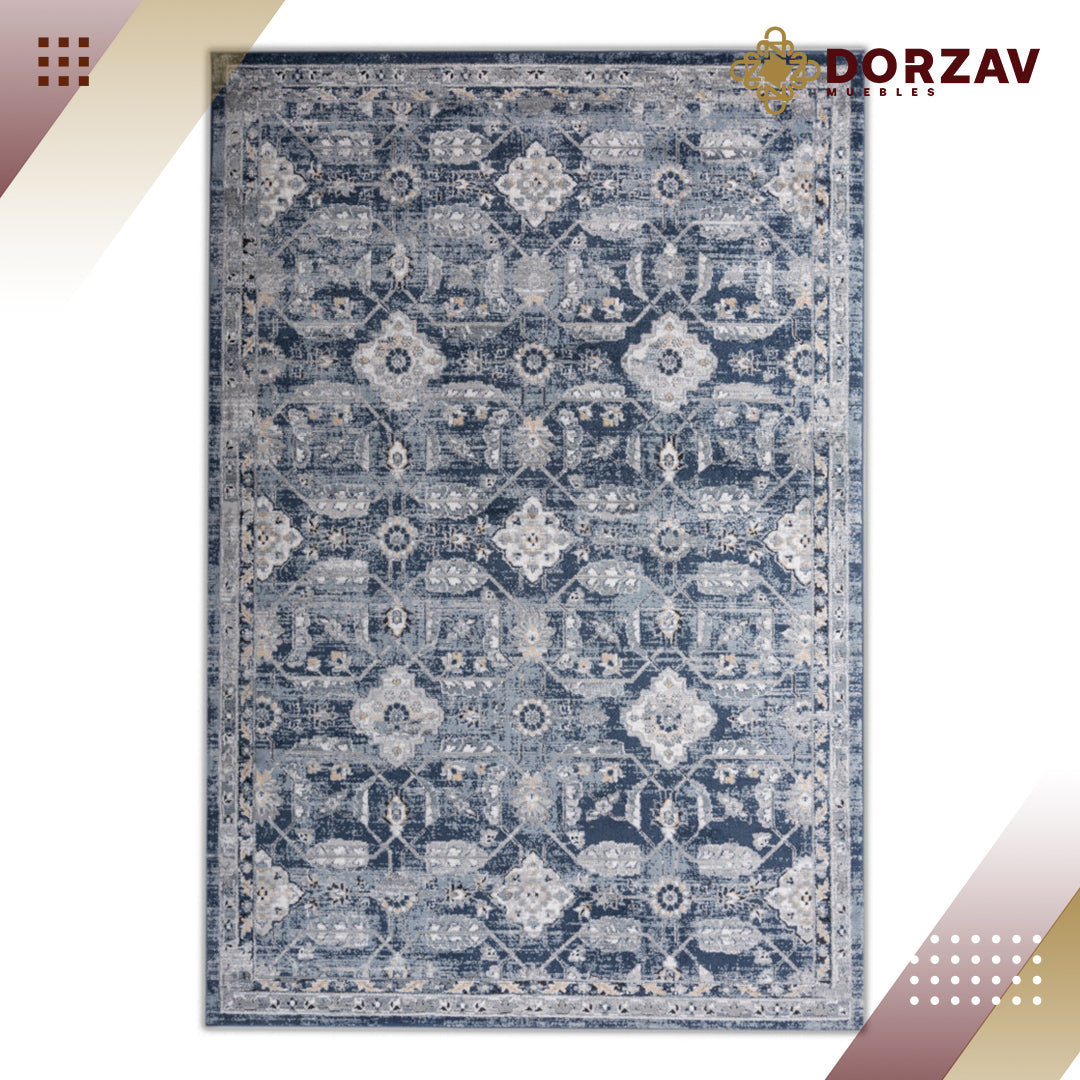 Tapete Decorativo Savona U3004 Azul / Crema – Clásico · Interior