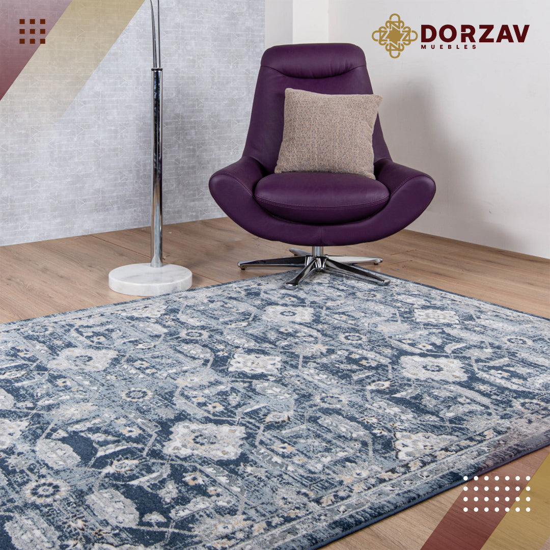 Tapete Decorativo Savona U3004 Azul / Crema – Clásico · Interior