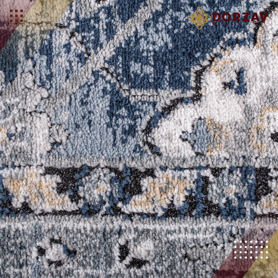 Tapete Decorativo Savona U3004 Azul / Crema – Clásico · Interior