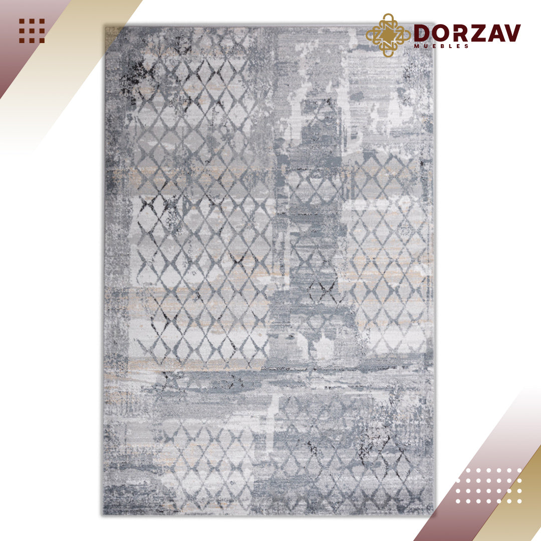 Tapete Decorativo Savona U3005 Gris / Crema – Geométrico · Interior