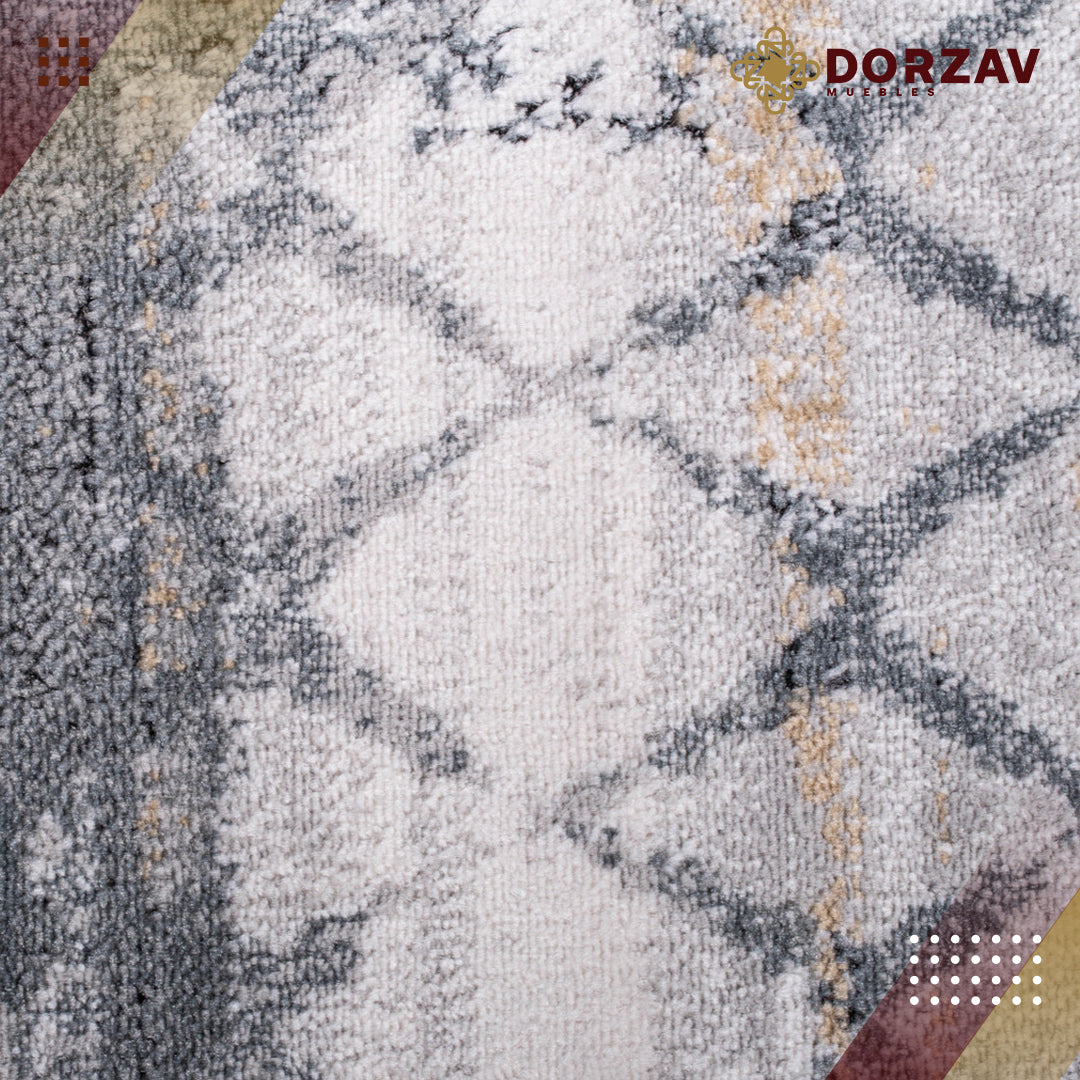 Tapete Decorativo Savona U3005 Gris / Crema – Geométrico · Interior