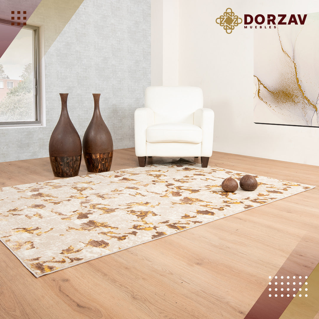 Tapete Decorativo Sibel U7002 Oro / Crema – Abstracto · Interior