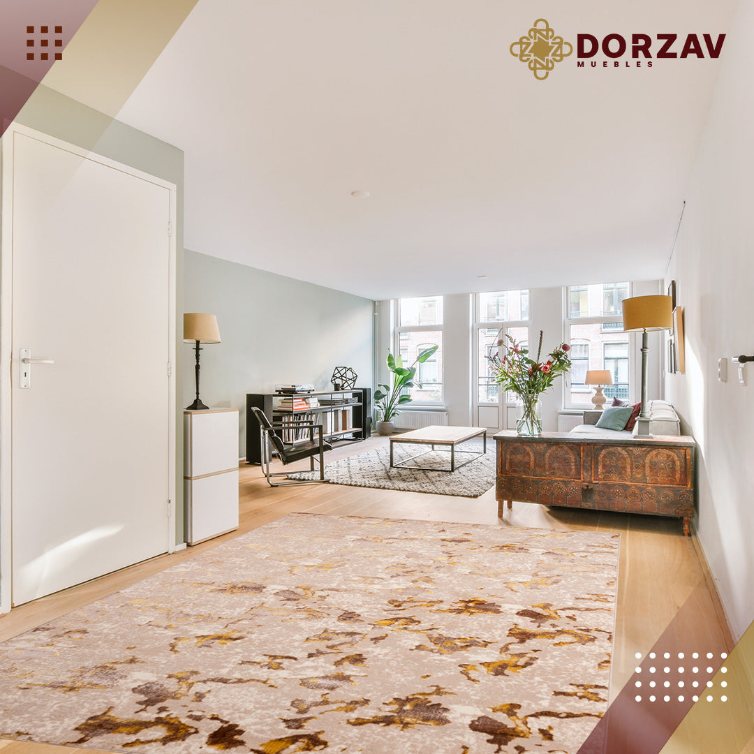 Tapete Decorativo Sibel U7002 Oro / Crema – Abstracto · Interior