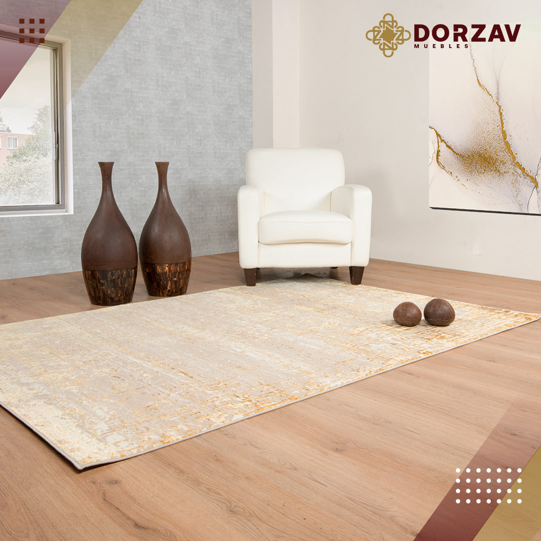 Tapete Decorativo Sibel U7005 Oro / Crema – Abstracto · Interior
