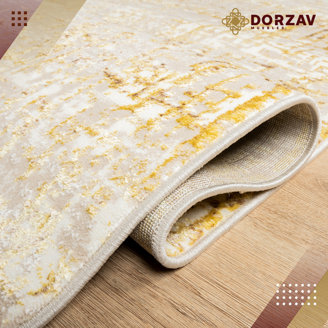 Tapete Decorativo Sibel U7005 Oro / Crema – Abstracto · Interior
