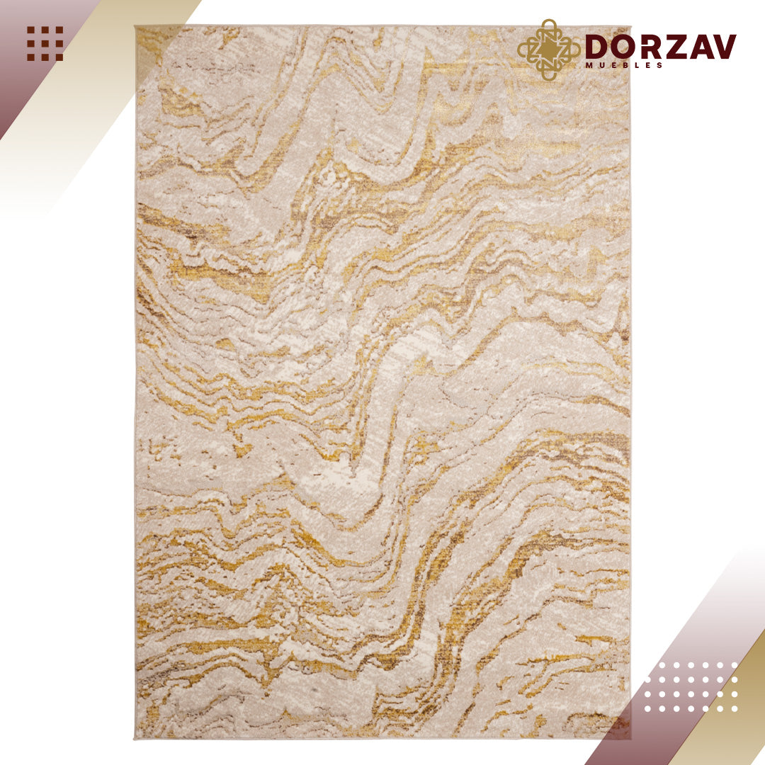 Tapete Decorativo Sibel U7009 Oro / Crema – Abstracto · Interior