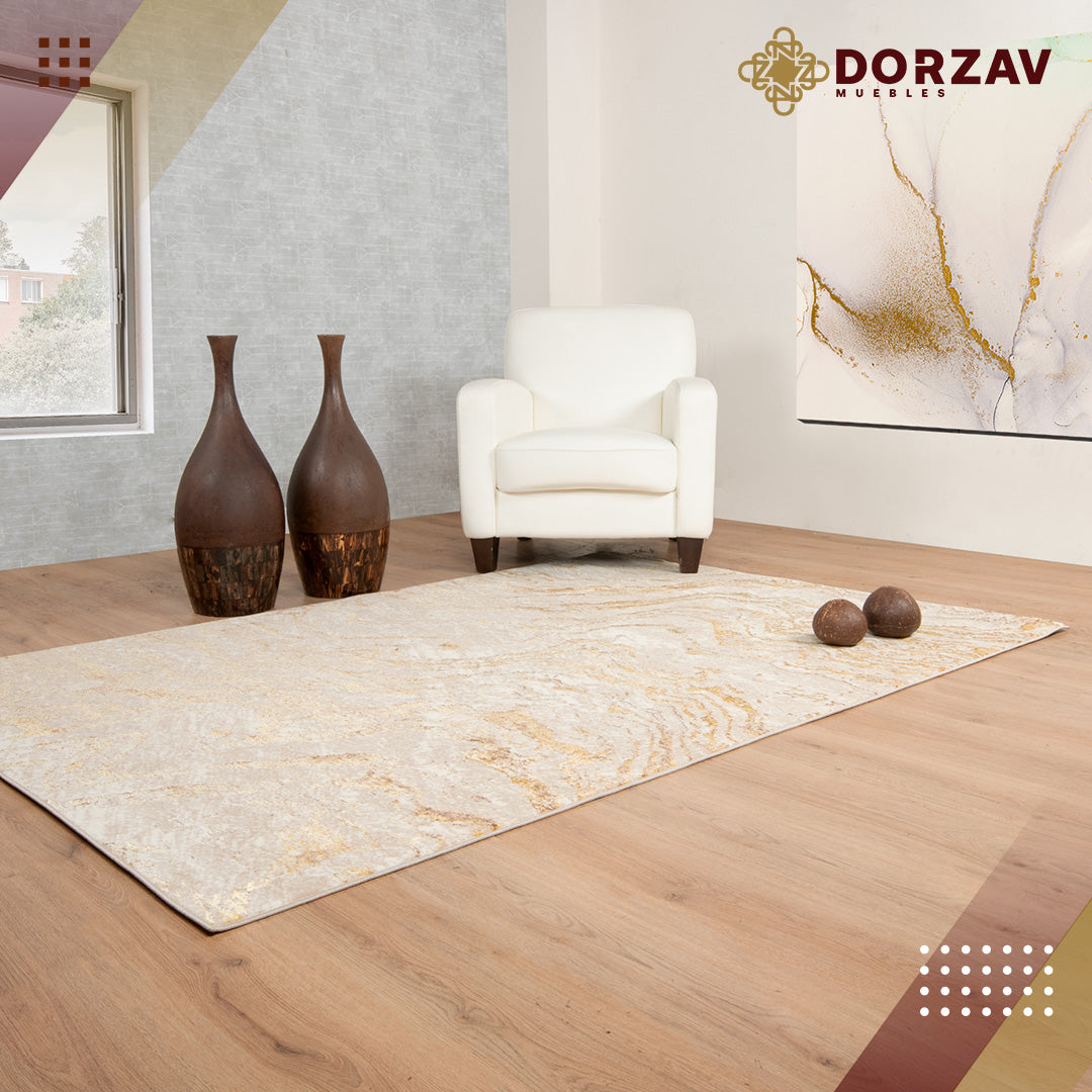 Tapete Decorativo Sibel U7009 Oro / Crema – Abstracto · Interior