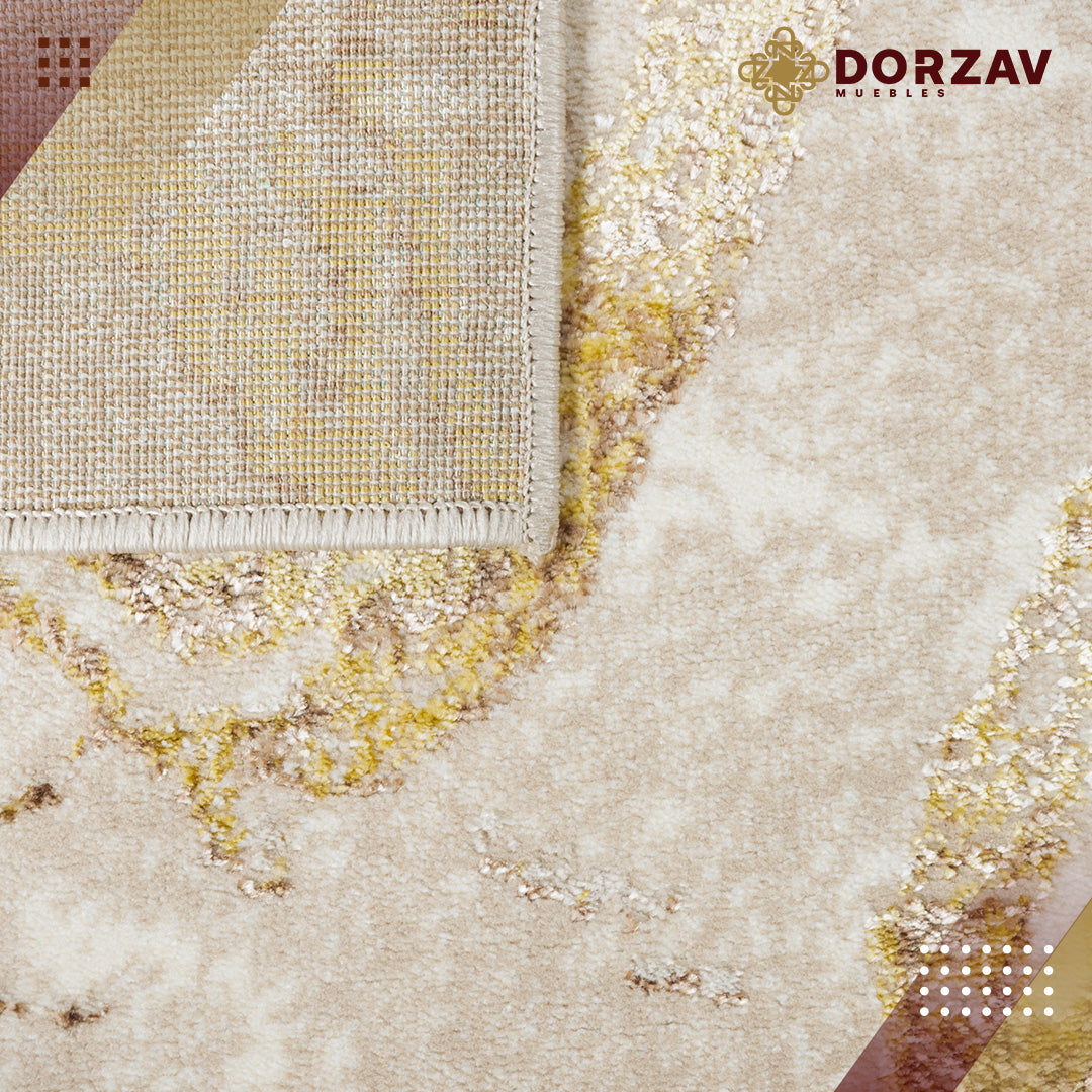 Tapete Decorativo Sibel U7009 Oro / Crema – Abstracto · Interior