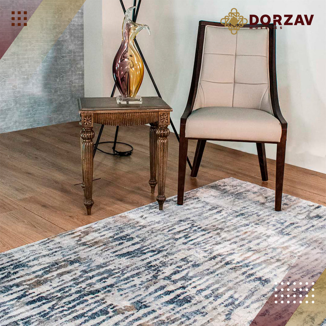 Tapete Decorativo Side T2083 Azul / Crema – Abstracto · Interior